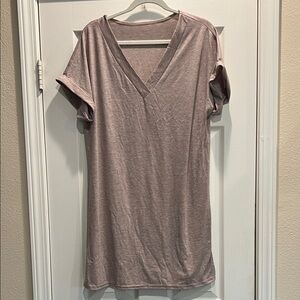 SHEIN Dusty Pink V-Neck Short Sleeve Dress or sleep shirt